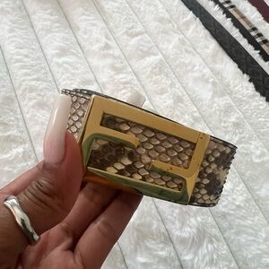 Gold and Brown Designer Cuff Bracelet